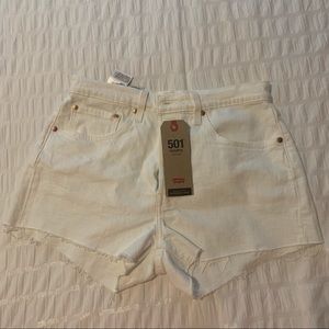 Levi 501 White Short